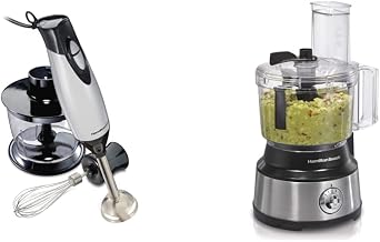 Hamilton Beach 4-in-1 Electric Immersion Hand Blender with Food Processor & Vegetable Chopper