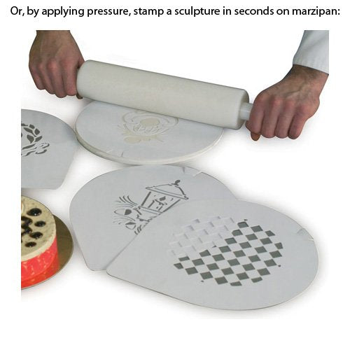 Boun Onomastico Cake-Decorating Stencil by Martellato – Plastic, White, Model MASK 5