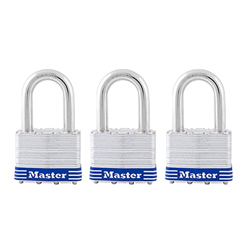 Master Lock 3 Pack / Silver / Industrial Keyed Padlocks