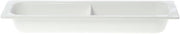 Serving Bowl Display Bowl 1/2 Size Long Divided White Melamine - 21 1/2 L x 6 1/2 W x 2 1/2 H