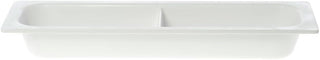 Serving Bowl Display Bowl 1/2 Size Long Divided White Melamine - 21 1/2 L x 6 1/2 W x 2 1/2 H