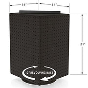 Azar Displays Pegboard + Hooks / Black / 14" x 14" x 21" Pegboard Hooks