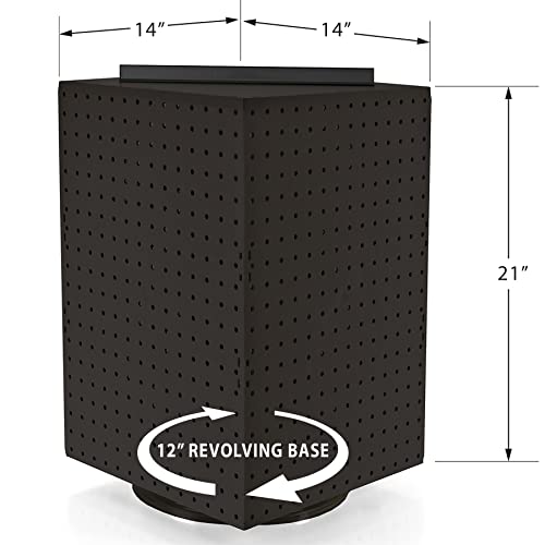 Azar Displays Pegboard + Hooks / Black / 14" x 14" x 21" Pegboard Hooks