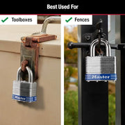Master Lock Silver / 1 / 1 Pack Keyed Padlocks