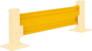 Global Industrial Steel Guard Rail, 2-Rib, 3'L, Yellow