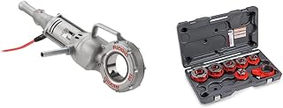 RIDGID 41935 Model 700 Hand-Held 120-Volt Power Drive, Silver & 36475 Model 12-R Exposed Ratchet Pipe Threader Set with Carrying Case