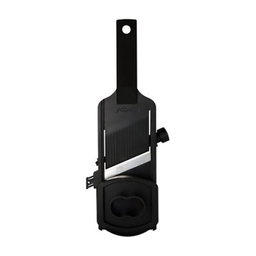 Adjustable Hand-O-Lin Slicer with Removable Stainless Steel Blade by Jaccard – Stainless Steel, Black, Model 201207