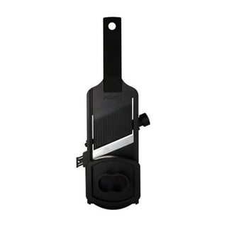 Adjustable Hand-O-Lin Slicer with Removable Stainless Steel Blade by Jaccard – Stainless Steel, Black, Model 201207