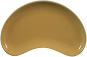 CAC China CRS-8YLW Stoneware Crescent Shaped Salad Plate, 8-3/4 by 5 by 3/4-Inch, Yellow, Box of 36