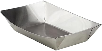 G.E.T. 4-80888 Boat Tray, Stainless Steel, 9-1/2" x 6" x 1-1/2"H, Case of 12