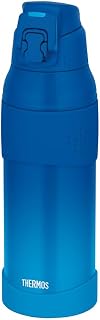 Vacuum Insulated Sports Bottle by THERMOS – 33.8 Ounces, 1.0 liters, Stainless Steel Polypropylene Silicone, Blue Gradient, Model FJR-1001 BL-G