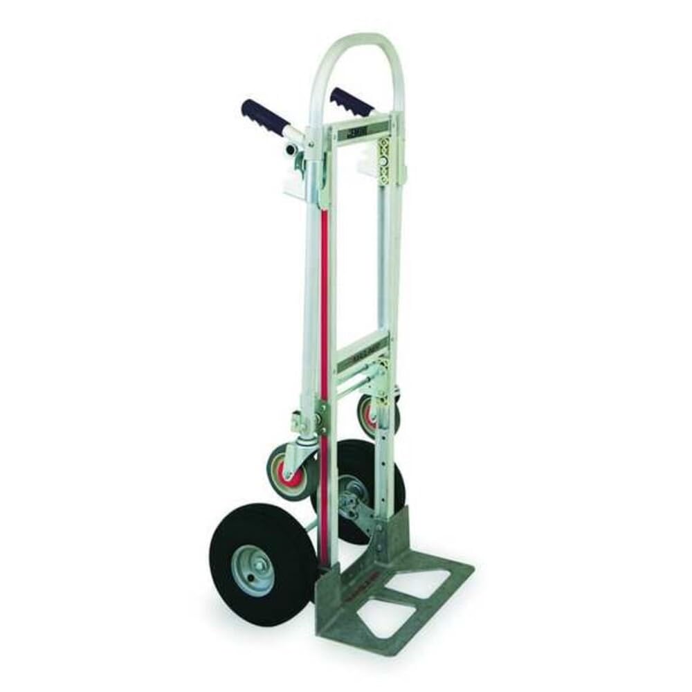 Magline Gemini Jr Convertible Hand Truck by Magliner – 17.5"L x 60.25"W x 5.5"H, Aluminum, Gray, Model GMK16UA4