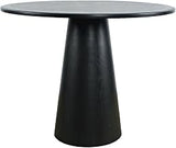 Starlight Canyon Home Acacia Veneer Round Pedestal Dining Table, Mid-Century Modern Small Round Kitchen Dinner Table for Dining Room, Black, 30" Dining Height