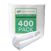 SOUTHERN CHAMPION TRAY Foot Long / 11-3/8" x 2-3/8" x 2-1/4" / White Clamshell Take Out Containers