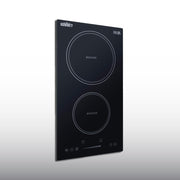Summit 12" 2 zone Electric Cooktop. 208-240V Induction Cooktop by Summit Appliance – 12 Inch, Ceramic Glass, Black, Model SINC2B230B