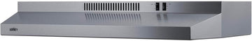 Summit H36RSSADA 36" ADA Compliant, Under Cabinet Convertible Range Hood, White Finish, Top or Rear Exhaust, Two-Speed Fan, Charcoal/Aluminum Mesh Filter, Rocket Switch, TAA Compliant (36 Inch)