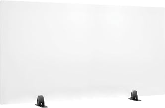 Interion by Global Industrial 695844 48"W x 24"H Freestanding Clear Desk Divider