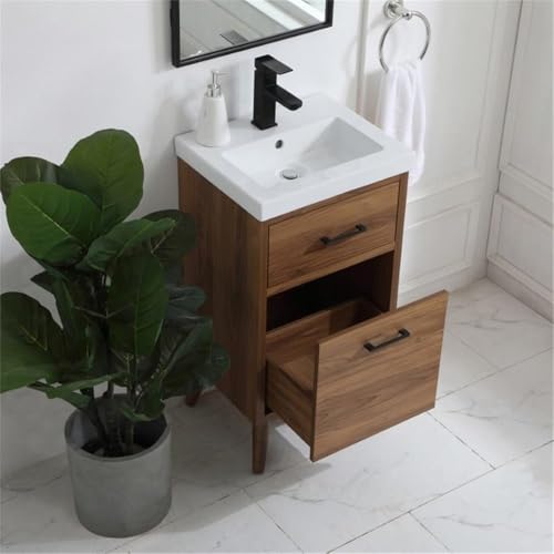 Elegant Decor 18" - Single / Brown,black / Mid-Century Modern Bathroom Vanities