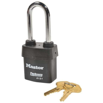 Keyed Padlock by Master Lock – Alloy Steel, Black, Model 6121KALJ10G010