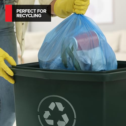 Stock Your Home 60 / 1 Count (Pack of 60) / Blue Trash Bags