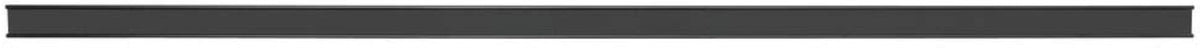 HUBERT Black Plastic Open Face Adhesive Shelf Molding Strips - 48"L x 1 1/4"H