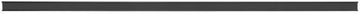 HUBERT Black Plastic Open Face Adhesive Shelf Molding Strips - 48"L x 1 1/4"H