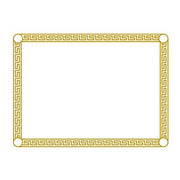 Sanfacon Industries Groundwood Paper Greek Key Placemat White/Gold – 9.5" Length x 13.5" Width | 1000/Case