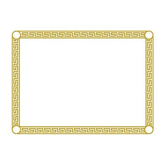 Sanfacon Industries Groundwood Paper Greek Key Placemat White/Gold – 9.5" Length x 13.5" Width | 1000/Case