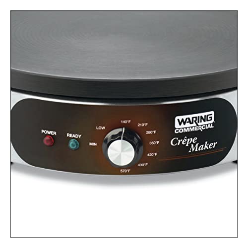 Waring 240 Volt | 6-15 Plug | 2800W / 16" / Silver Crepe Makers