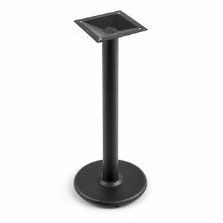 Glownary Excalibur Round Table Base – 18 Inch Black Steel, 41 Inch Bar Height with 4 Inch Column, Indoor Outdoor Commercial Use