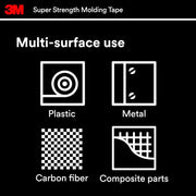 3M 1/2 Inch x 15 Ft, 4 Rolls / Black / 1 Pinstriping Tape