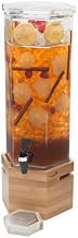 Rosseto LD114 Bamboo Base Hexagon Beverage Dispenser, 1.5-Gallon