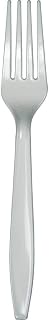 Creative Converting Heavy-Weight Plastic Shimmering Silver, Premium Forks, 50/Pack (010469B)