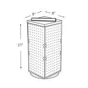 Azar Displays Pegboard + Hooks / Clear / 8 inches (W) x 8 inches (D) x 20 inches (H) Display Racks
