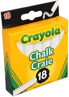 Crayola Non-Toxic White Chalk(18 ct box) and Colored Chalk(18 ct box) Bundle - Stock up for homes, classrooms, art classes, summer camps and beyond.