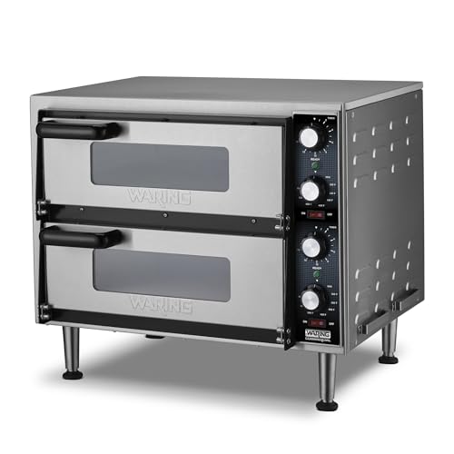 Waring Double Deck - Dual Chamber / Silver / 137.2 cubic_inches Countertop Pizza Ovens