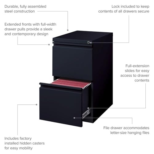 Hirsh Industries Black / Modern / One Size Mobile File Cabinets