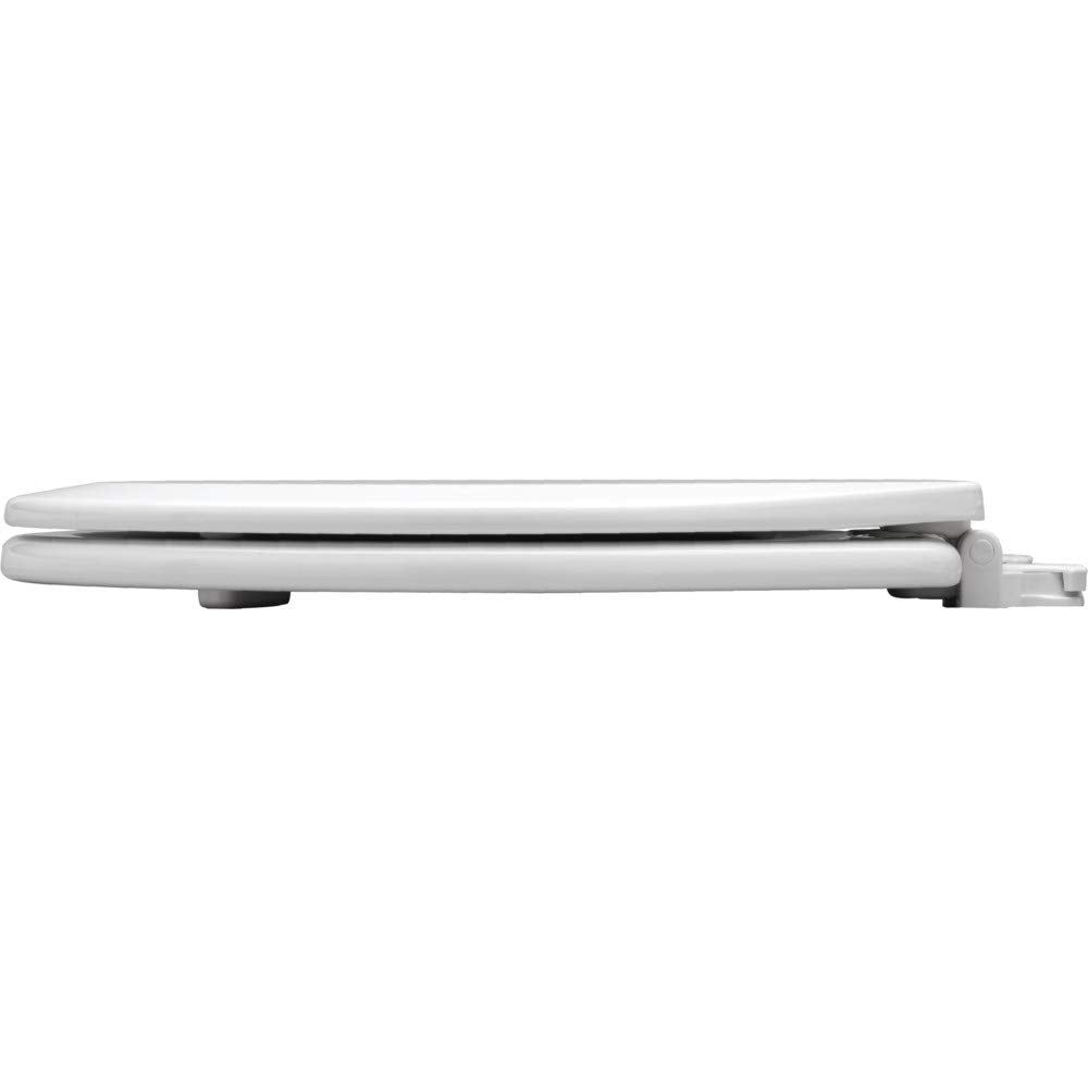 CHURCH 585EC 000 Toilet Seat with Easy Clean & Change Hinge by Bemis – Plastic, White