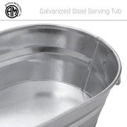 American Metalcraft 32 oz (Pack of 1) / Oval Tub / Silver Beverage Tubs