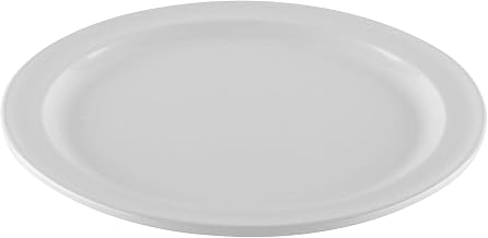 GET 9" White Round Dinner Melamine Plates (Set of 12)
