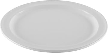 GET 9" White Round Dinner Melamine Plates (Set of 12)