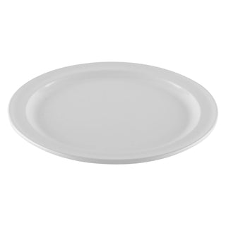 9" White Round Dinner Melamine Plates (Set of 12) by GET – Medium, Melamine, White, Pack of 12, Model DP-509-W