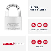ABUS Set of 2 / 40 mm / 1 Keyed Padlocks