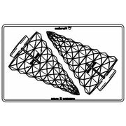 Clear Polycarbonate X-Mas Chocolate Mold with 2 Half-Diamond-Tree Cavities by Martellato – Polycarbonate, Clear, Model MA3012