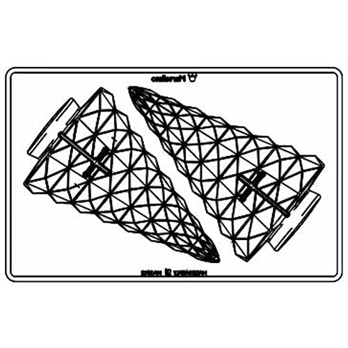 Clear Polycarbonate X-Mas Chocolate Mold with 2 Half-Diamond-Tree Cavities by Martellato – Polycarbonate, Clear, Model MA3012