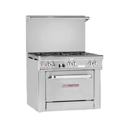 Southbend 36" Ultimate Restaurant Gas/Electric Range w/(3) Star-Saute Burners Front by South Bend – Iron, Model H4366A