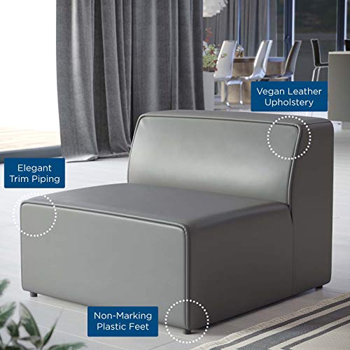 Modway Grey / Armless Chair / Contemporary Sofas & Couches
