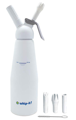 Armor Dispenser by Whip-It! – 1 Liter, Aluminum, White, Model DC-Amr-L07R