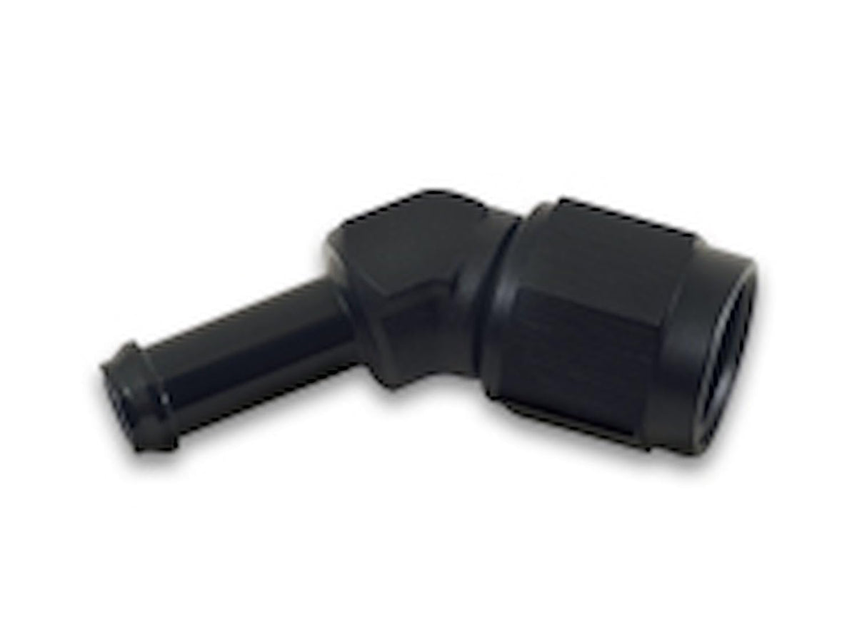 Fitting 45 degree Fema le -6 AN to 3/8 in. Hose by Vibrant Performance – Stock, Black, Model 12016