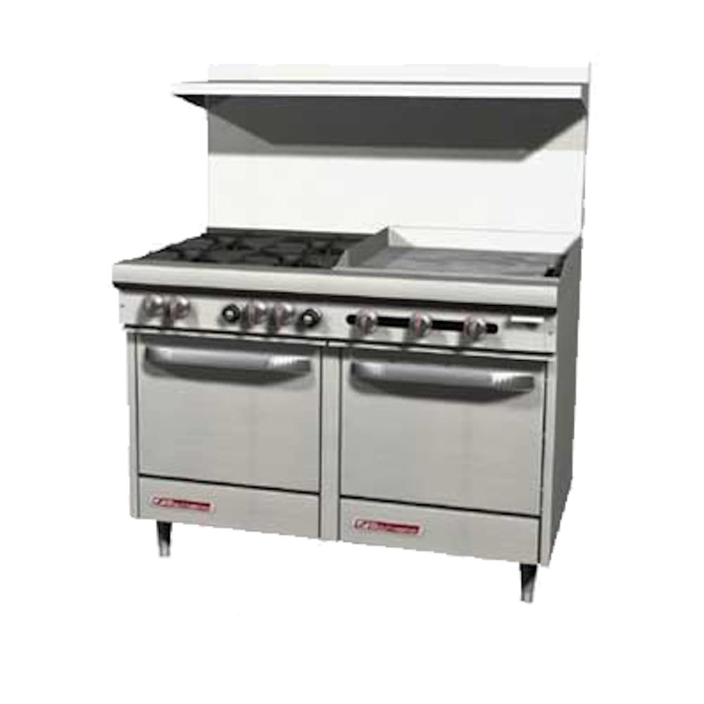 Southbend S-Series 48" Gas Restaurant Range w/ (4) Open Burners by SOUTH BEND – Iron, Model S48AC-2TR